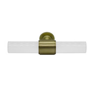 Worlds Away Acrylic Pole Handle - Antique Brass Detail