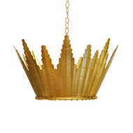 Worlds Away Sunburst Chandelier - Gold Leaf