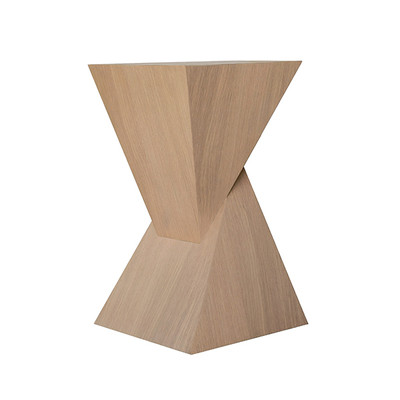 Worlds Away Sculptural Occassional Table - Natural Oak