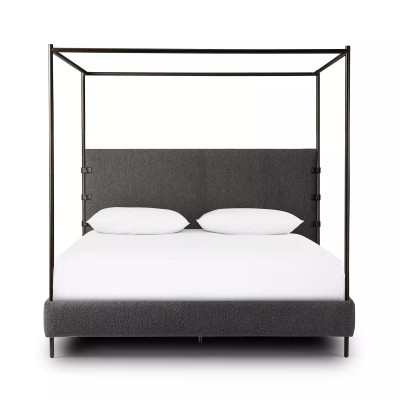 Four Hands Anderson Canopy Bed - Knoll Charcoal - King
