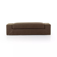 Four Hands Wide Arm Slipcover Accent Bench - Brussels Coffee