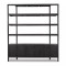 Four Hands Reza Wide Bookcase - Worn Black Parawood