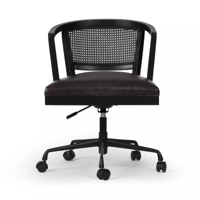 Four Hands Alexa Desk Chair - Brushed Ebony - Sonoma Balck
