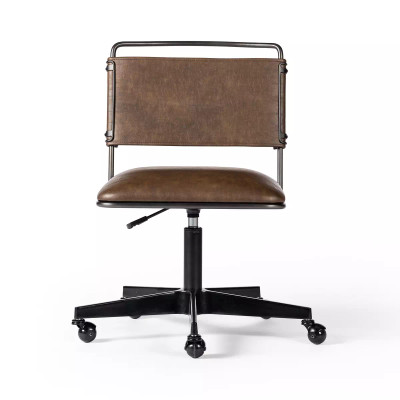 Four Hands Wharton Desk Chair - Distressed Brown