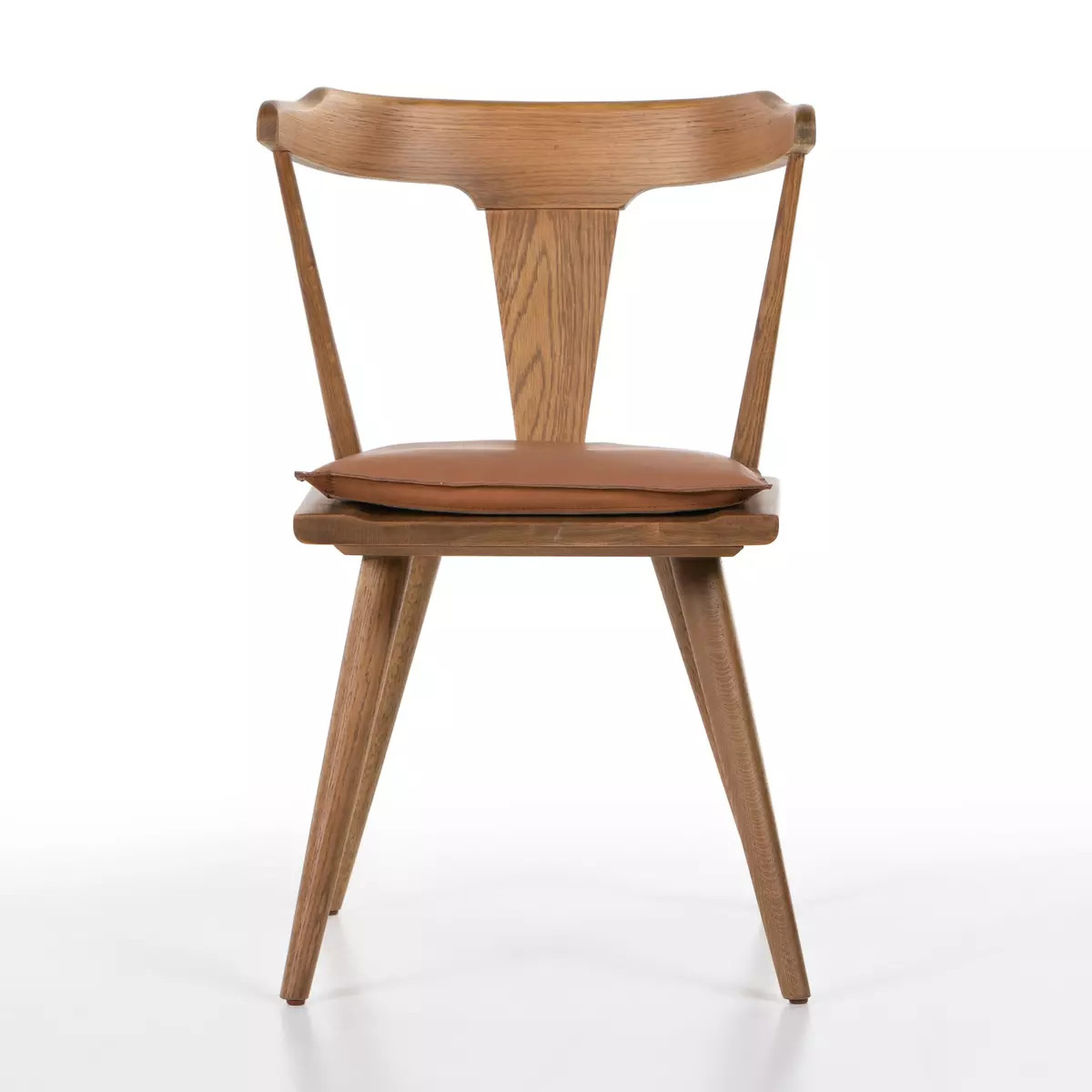 Four Hands Ripley Dining Chair Sandy Oak Whiskey Saddle