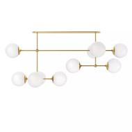 Four Hands Armstrong Linear Chandelier - Burnished Brass - Opal Matte Glass