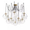 Four Hands Spider Chandelier - Burnished Brass - Clear Ribbon Glass