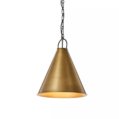 Four Hands Cone Pendant - Weathered Brass