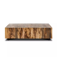 Four Hands Hudson Large Square Coffee Table - Spalted Primavera