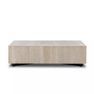 Four Hands Hudson Large Square Coffee Table - Ashen Walnut