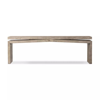 Four Hands Matthes Large Console Table - Weathered Wheat - 94"