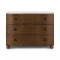 Four Hands Tiago Marble Chest - Toasted Oak