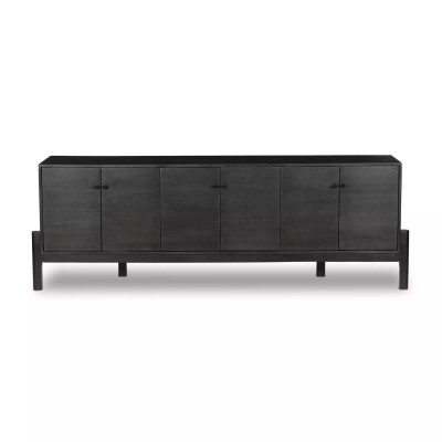 Four Hands Reza Media Console - Worn Black Parawood