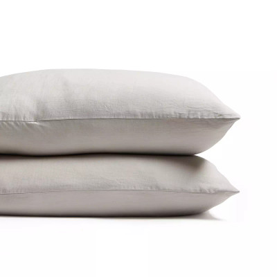 Four Hands Sable Pillowcase, Set Of 2 - Sabel Light Grey - King