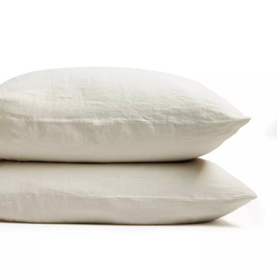 Four Hands Sable Pillowcase, Set Of 2 - Sabel White Sand - King