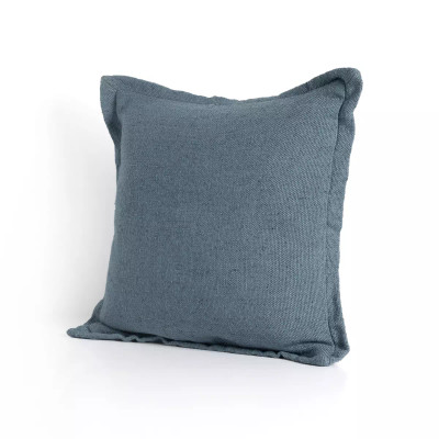 Four Hands Baja Outdoor Pillow - Lake Blue Faux Linen - Cover Only
