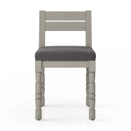 Four Hands Waller Outdoor Dining Chair - Charcoal - Weathered Grey
