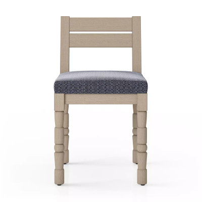 Four Hands Waller Outdoor Dining Chair - Faye Navy - Washed Brown