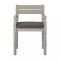 Four Hands Waller Outdoor Dining Armchair - Charcoal - Weathered Grey