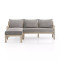 Four Hands Waller Outdoor 2 - Piece Sectional - Faye Ash - Washed Brown - Left Arm Facing Chaise