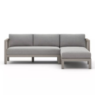 Four Hands Sonoma Outdoor 2 - Piece Sectional, Weathered Grey - Right Arm Facing - Faye Ash