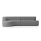 Four Hands Opal Outdoor 2 - Piece Sectional - Left Arm Facing - Hayes Smoke