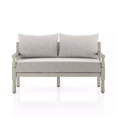 Four Hands Waller Outdoor Sofa - Stone Grey - Weathered Grey - 56"