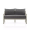 Four Hands Waller Outdoor Sofa - Charcoal - Weathered Grey - 56"