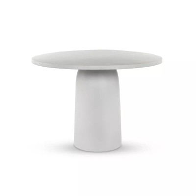 Four Hands Basil Outdoor Dining Table - Matte White Cast Aluminum