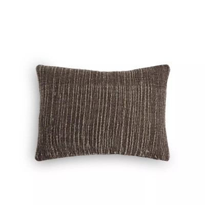 Four Hands Handwoven Stripe Wool Pillow - 14"X20" - Grey Wool