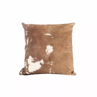 Four Hands Harland Modern Cowhide Pillow - Warm Brown - Cover + Insert