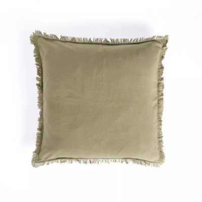 Four Hands Handwoven Eyelash Pillow - Sage Cotton - 22"X22" - Cover + Insert