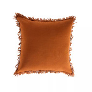 Four Hands Handwoven Eyelash Pillow - Rust Cotton - 22"X22" - Cover Only
