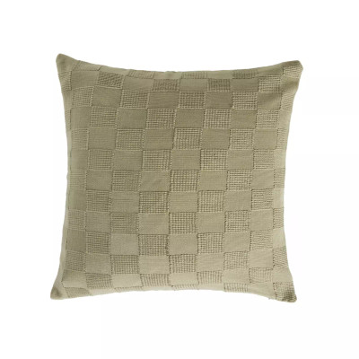 Four Hands Handwoven Checked Pillow - Sage Cotton - Cover Only