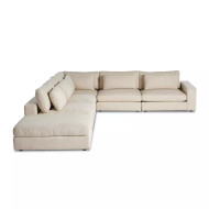 Four Hands Bloor 5 - Piece Sectional - Raf Sofa W/ Ottoman - Clairmont Sand