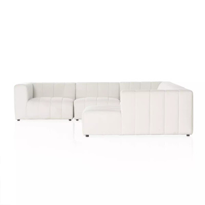 Four Hands Langham Channeled 6 - Piece Sectional - Right Chaise - Fayette Cloud