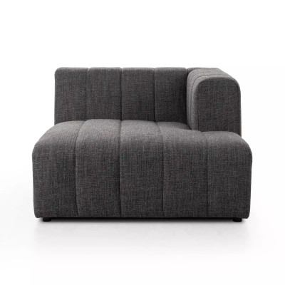 Four Hands BYO: Langham Channeled Sectional - Right Chaise - Saxon Charcoal