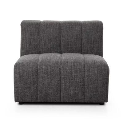 Four Hands BYO: Langham Channeled Sectional - Armless Piece - Saxon Charcoal