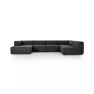Four Hands Langham Channeled 5Pc Laf Chaise Sectional