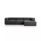 Four Hands Langham Channeled 3 - Piece Sectional - Right Chaise - Saxon Charcoal