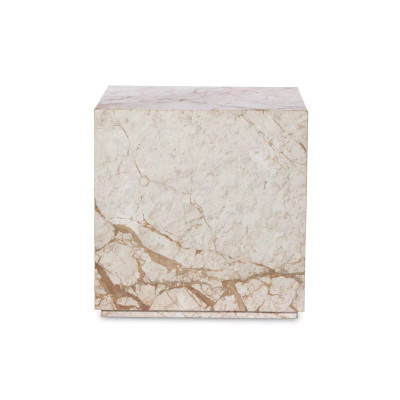 Four Hands Modern Marble Plinth End Table