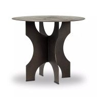 Four Hands Round Side Table In Solid Iron