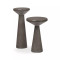 Four Hands Ravine Concrete Accent Tables, Set Of 2 - Dark Grey