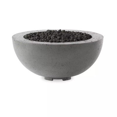 Four Hands Bronson Outdoor Fire Table - Pewter Concrete - Propane
