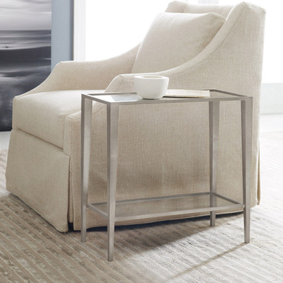 Modern History Large Gilt Chairside Table - Silver Leaf