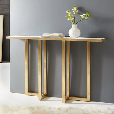 Modern History Metal & Acrylic Console Table