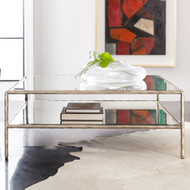 Modern History Organic Square Cocktail Table - Antique Aluminum