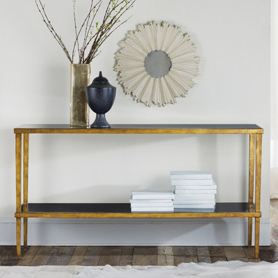Modern History Wrought and Gilded Console Table