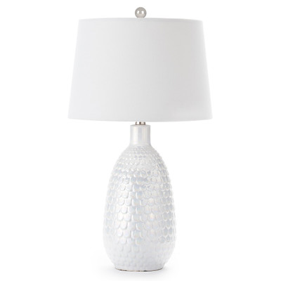 Coastal Living Glimmer Ceramic Table Lamp - Pearlized White