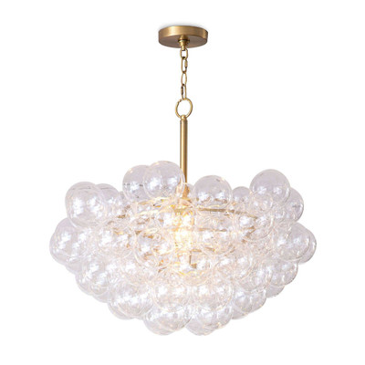 Regina Andrew Bubbles Chandelier - Clear Natural Brass